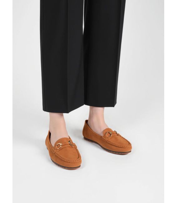 Mokasyny na grubej podeszwie czarne 8363 BLACK