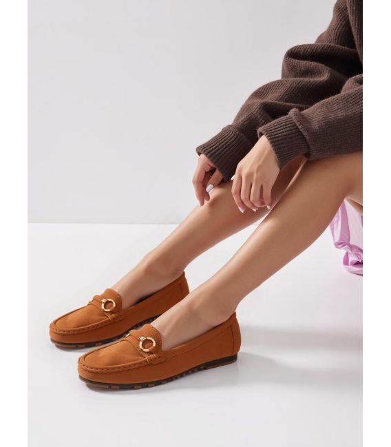 Mokasyny na grubej podeszwie czarne 8363 BLACK