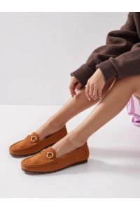 Mokasyny na grubej podeszwie czarne 8363 BLACK